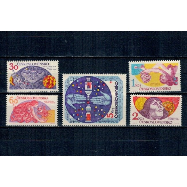 Cehoslovacia 1975 - Cosmonautica, serie neuzata