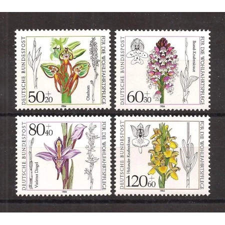 Bundes 1984 - Flori, orhidee, serie neuzata