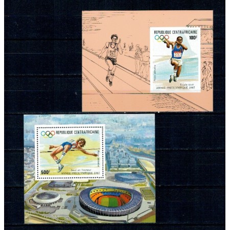 Centrafricaine Republic 1987 - Jocurile Olimpice, sport, colite neuzate