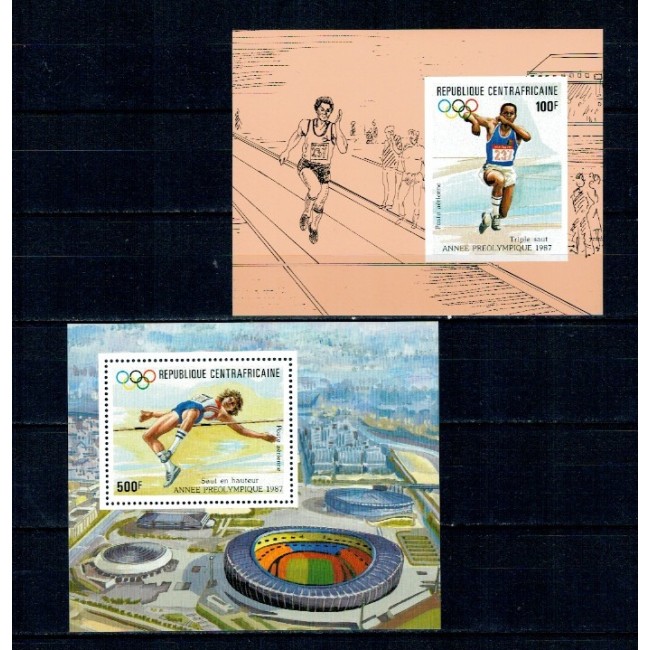Centrafricaine Republic 1987 - Jocurile Olimpice, sport, colite neuzate