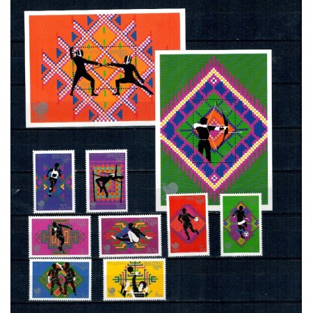 Bhutan 1989 - Jocurile Olimpice, sport, serie si colite neuzate