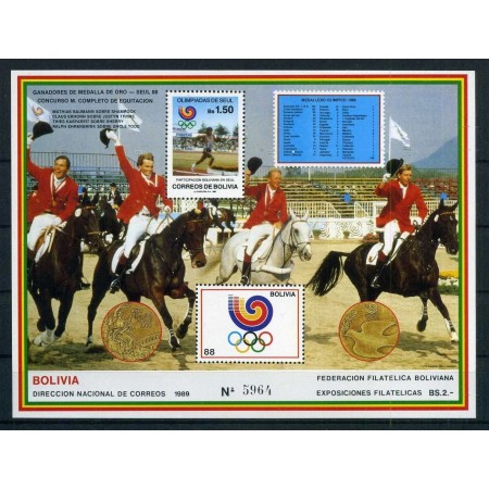 Bolivia 1989 - Jocurile Olimpice, medalii de aur, călărie, colita neuzata