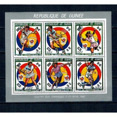 Guinea 1989 - Jocurile Olimpice, tenis, bloc neuzat