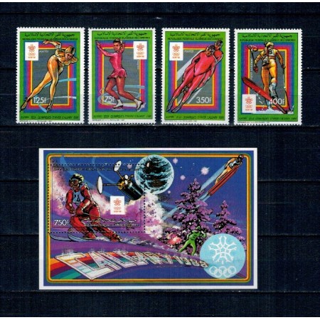 Comores 1987 - Jocurile Olimpice de iarna, serie si coluta neuzata