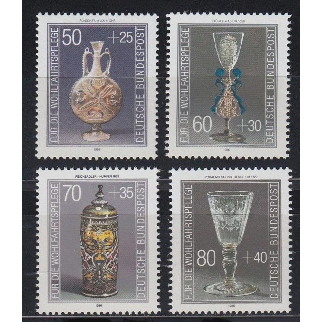 Bundes 1986 - Sticlărie, serie neuzata