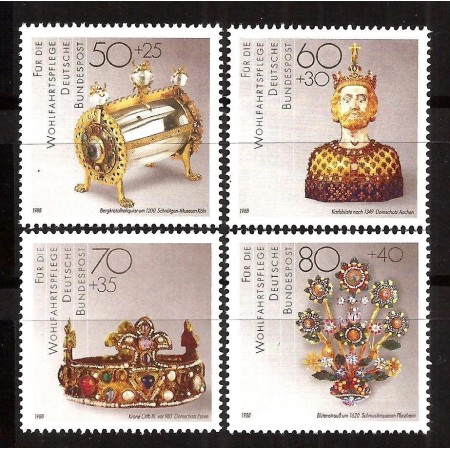 Bundes 1988 - Argintărie, aurari, piese din aur si argint, serie neuzata