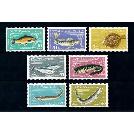 1960 - Piscicultura, pesti, serie neuzata
