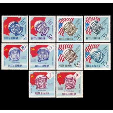 1964 - Navigatia cosmica, cosmonauti, serie neuzata