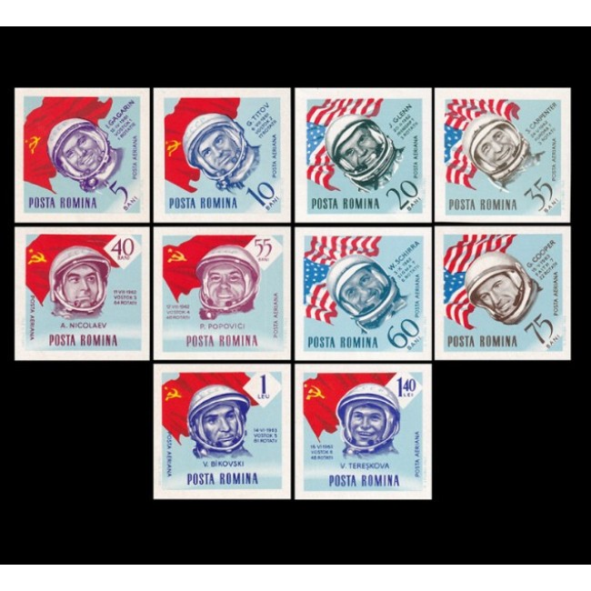 1964 - navigatia cosmica, cosmonauti, serie ndt neuzata