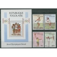 Togo 1988 - Jocurile Olimpice, sport, serie si colita neuzata