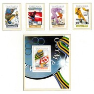 Tanzania 1988 - Jocurile Olimpice de iarna, serie si colita neuzata