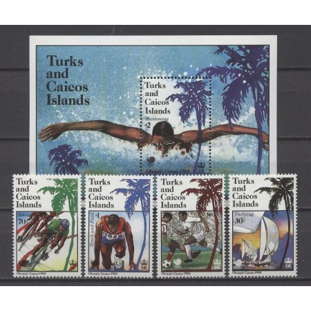 Turks and Caicos 1988 - Jocurile Olimpice, sport, serie si colita neuzata