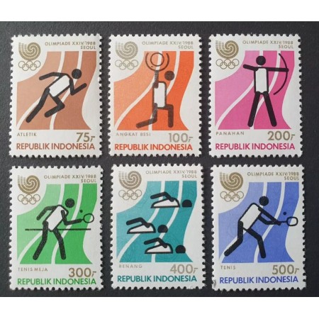 Indonesia 1988 - Jocurile Olimpice, sport, serie neuzata