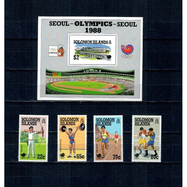 Insulele Solomon 1988 - Jocurile Olimpice, sport, serie si colita neuzata