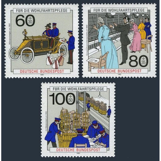 Bundes 1990 - Posta, telecomunicații, serie neuzata