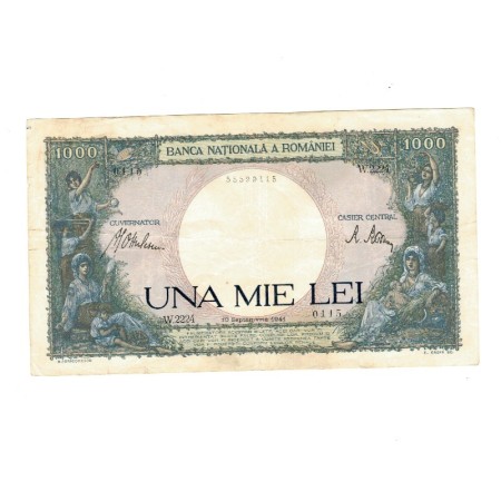 Romania 1941, 10 Sep. - 1000 lei, circulat