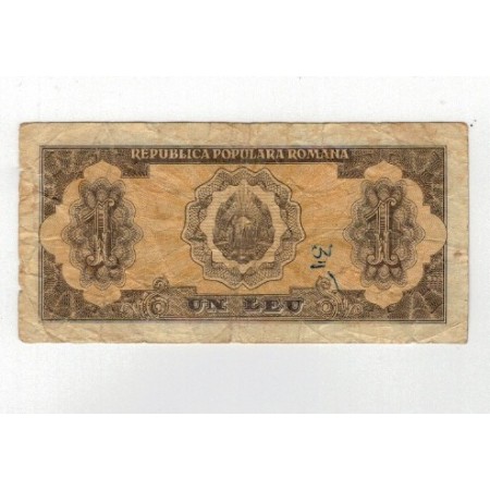 Romania 1952 - 1 leu, uzat