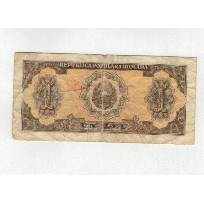 Romania 1952 - 1 leu, uzata