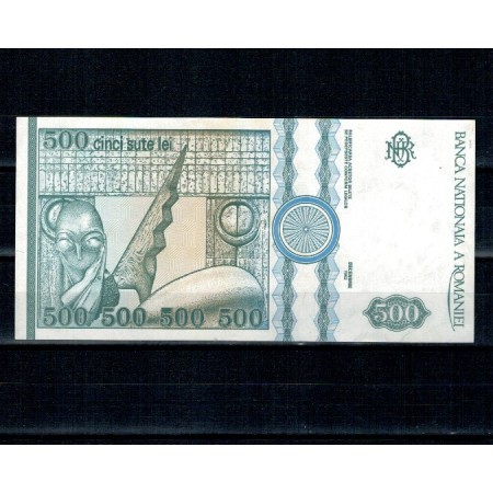 Romania 1992 - 500 lei, filigran profil, aUNC