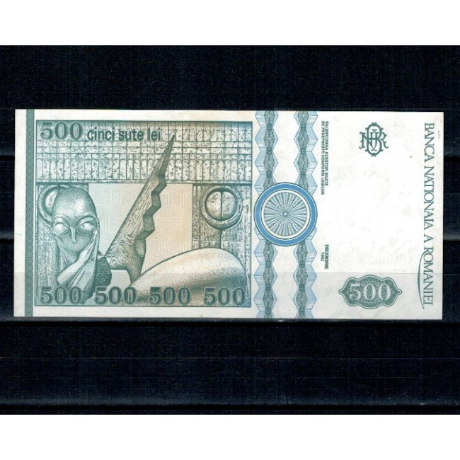 Romania 1992 - 500 lei, filigran profil, aUNC