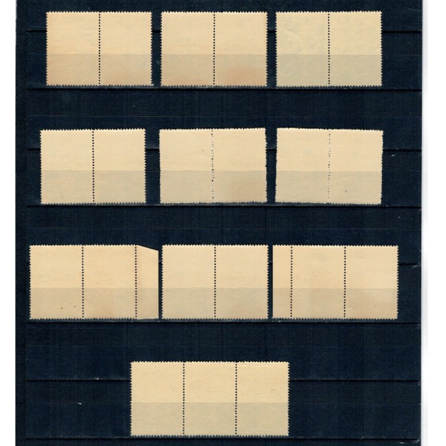 1956 - Ziua Internationala a Copilului, serie cu 10 viniete diferite, neuzate