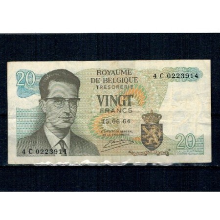 Belgia 1964 - 20 francs, circulata