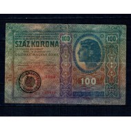 Austro-Ungaria 1912(1919) - 100 coroane cu stampila Romania, Ardeal, circulata