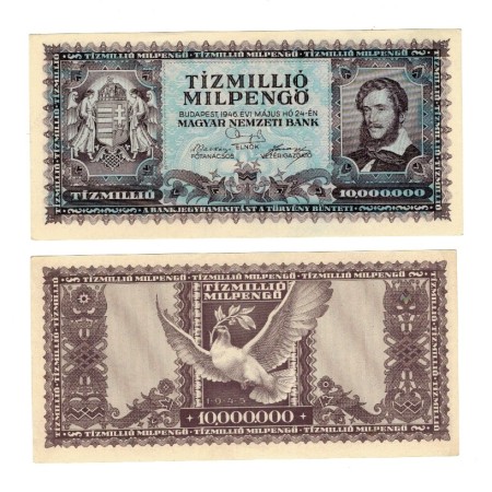Ungaria 1945 - 10.000.000 milpengo aUNC