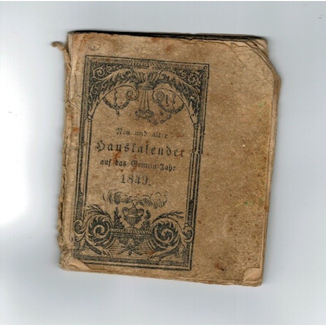 Sibiu 1849 - Calendar de buzunar