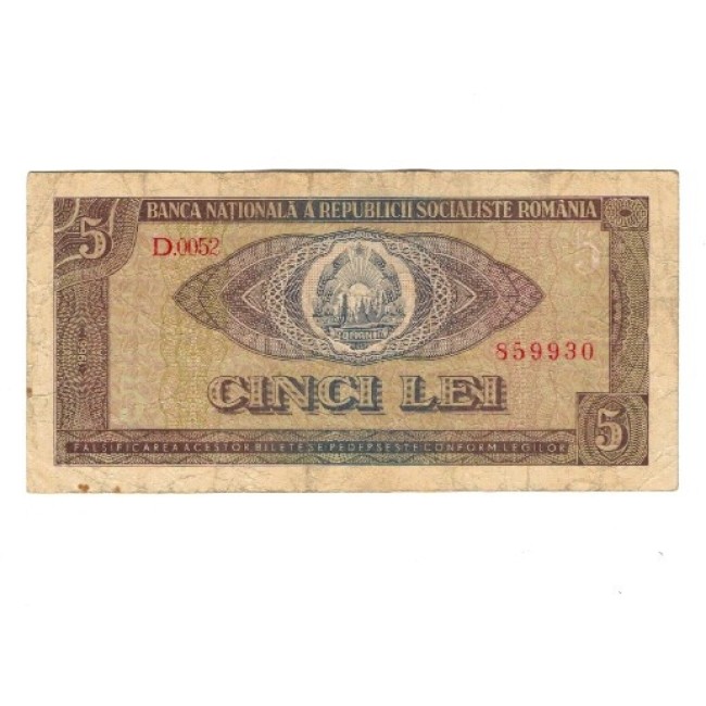 Romania 1966 - 5 lei, circulata
