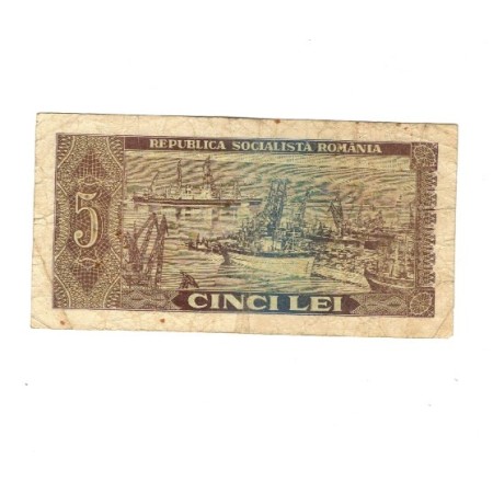 Romania 1966 - 5 lei, circulat