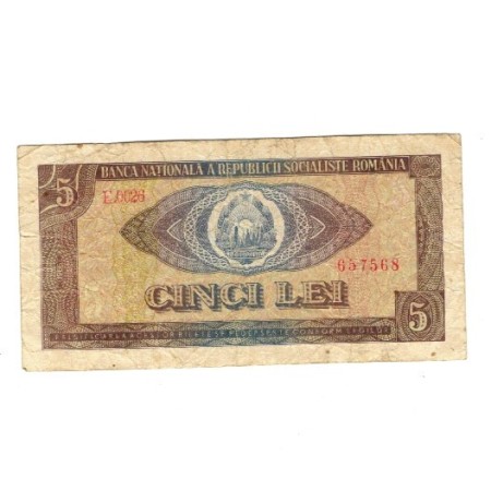 Romania 1966 - 5 lei, circulat