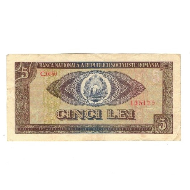 Romania 1966 - 5 lei, circulata