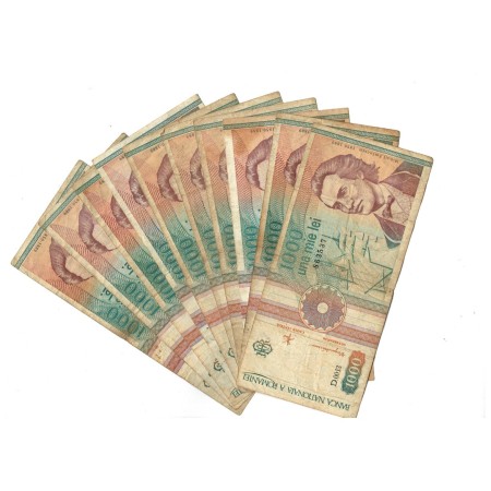 Romania 1991 Septembrie - 1000 lei, lot 10buc circulate