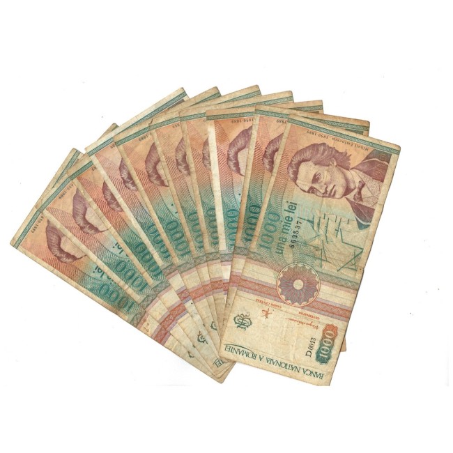 Romania 1991 Septembrie - 1000 lei, lot 10buc circulate