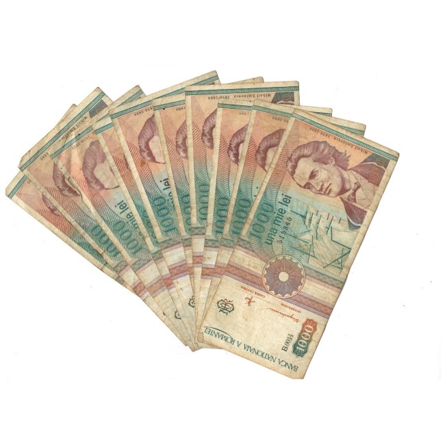 Romania 1991 Septembrie - 1000 lei, lot 10buc circulate