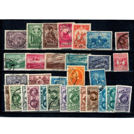 Romania - Lot timbre vechi, stampilate