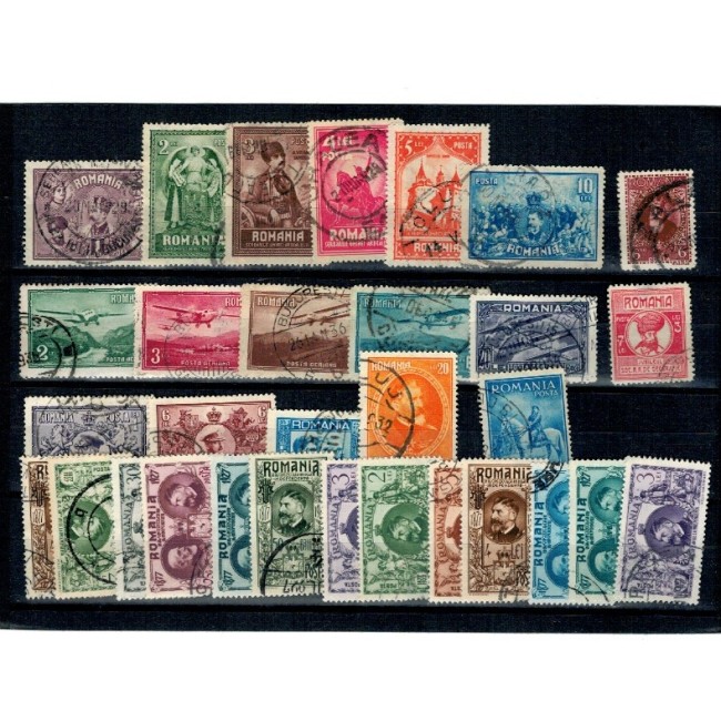 Romania - Lot timbre vechi, stampilate