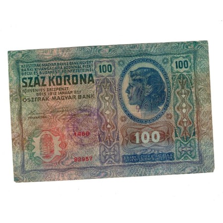 Austro-Ungaria 1912(1919) - 100 korona, cu stampila