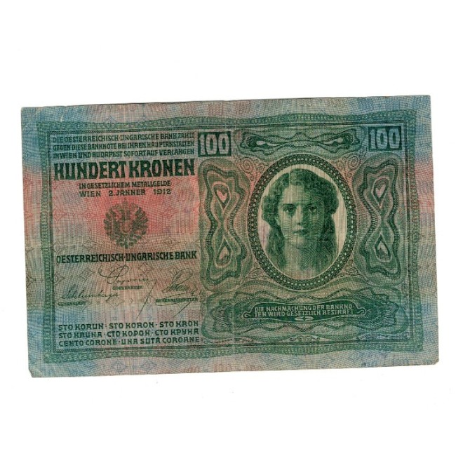 Austro-Ungaria 1912(1919) - 100 korona, cu stampila