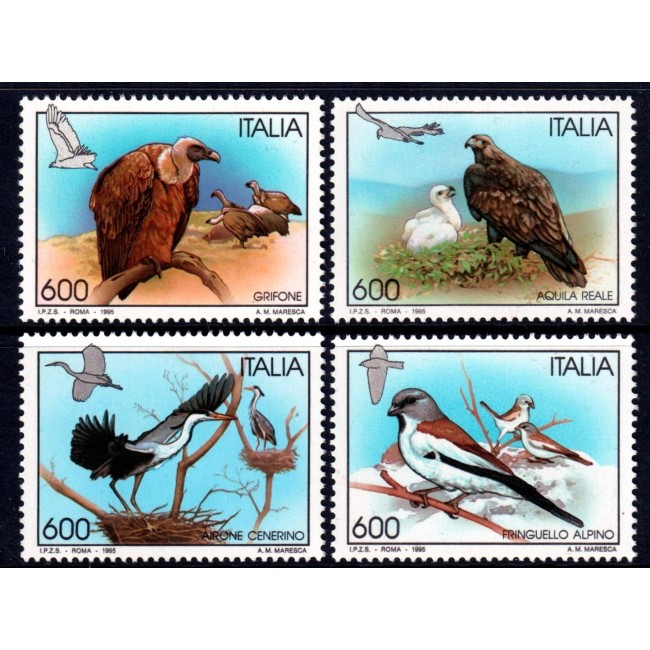 Italia 1995 - Păsări, fauna, serie neuzata