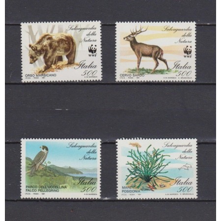Italia 1991 - Fauna WWF, animale, serie neuzata