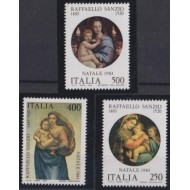 Italia 1983 - Crăciun, arta, Raffaello, serie neuzata