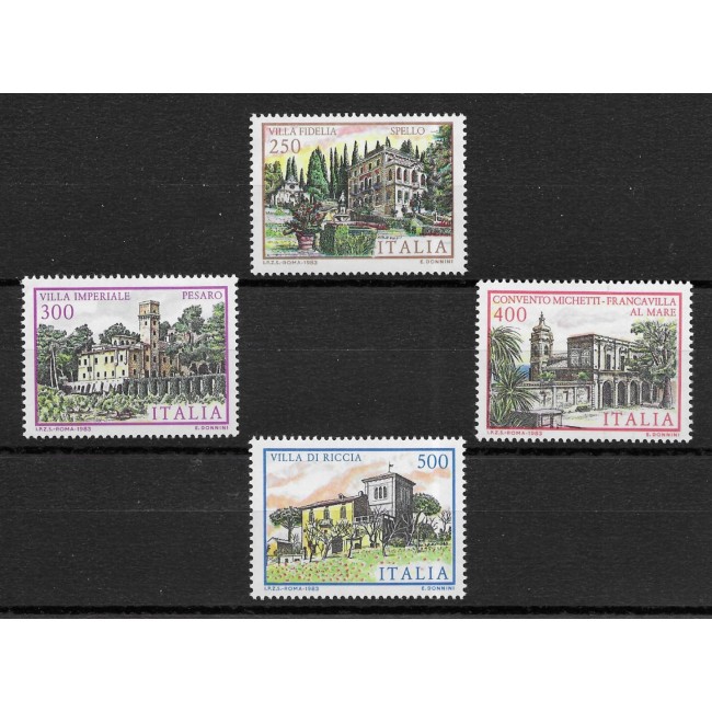 Italia 1983 - Vile castele, arhitectura, serie neuzata