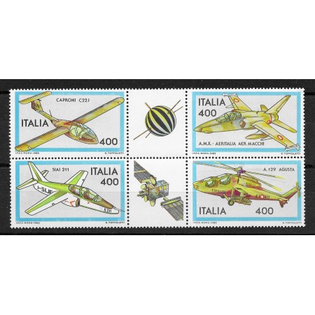 Italia 1983 - Aviație, avioane, elicoptere, serie neuzata