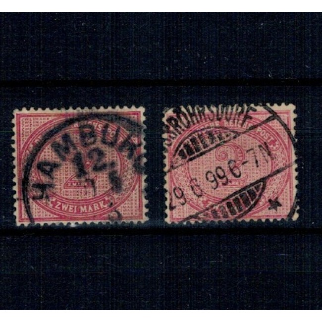 Deutsches Reich 1890/99 - Mi.No. 37c,f stampilate
