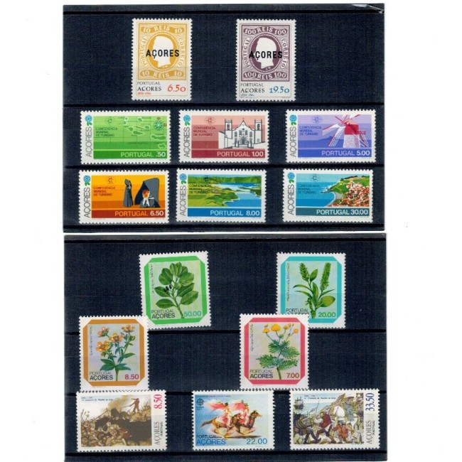 Portugal Azore - Lot timbre neuzate, 1980, 1981