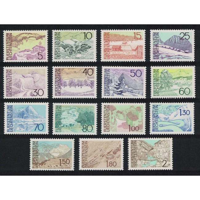Liechtenstein 1972/73 - Uzuale, vederi, serie neuzata