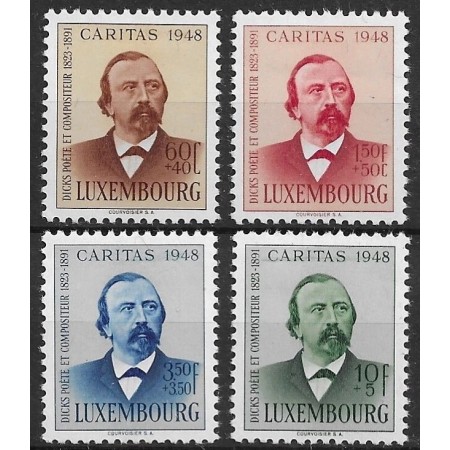 Luxemburg 1948 - Caritas, Edmond de la Fontaine, serie neuzata