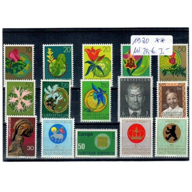 Liechtenstein 1970 - Set timbre neuzate